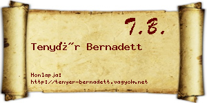 Tenyér Bernadett névjegykártya